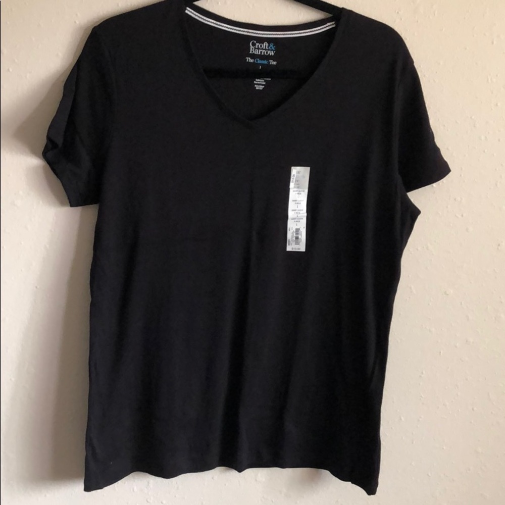 Black V-Neck Tee